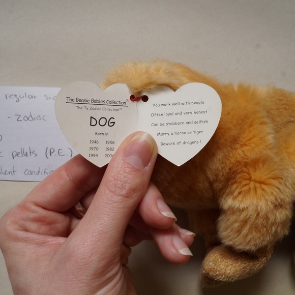 TY - beanie baby - dog, zodiac collection (2000) - Picture 3 of 4